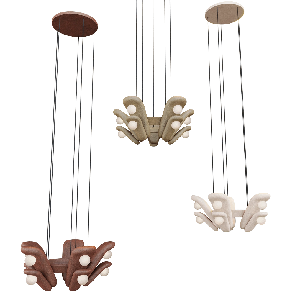 Clayp  - Pendant light Ceramic Large 3D Model