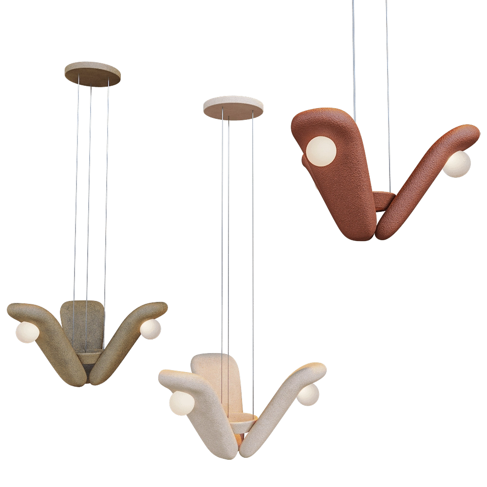 Clayp  - Pendant light Ceramic Small Solo 3D Model