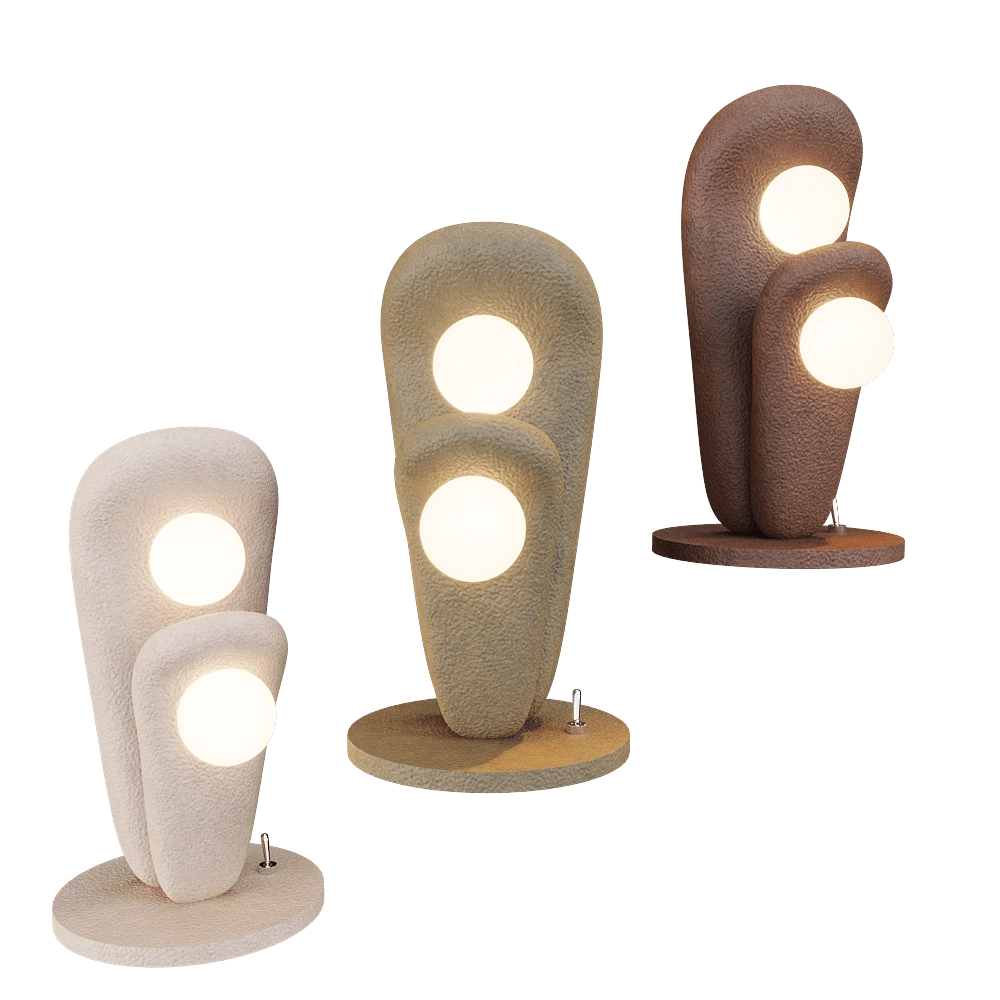 Clayp  - Table lamp Pair 3D Model