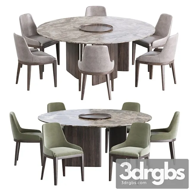 Cleo chair and dining table 2 3D Model Free