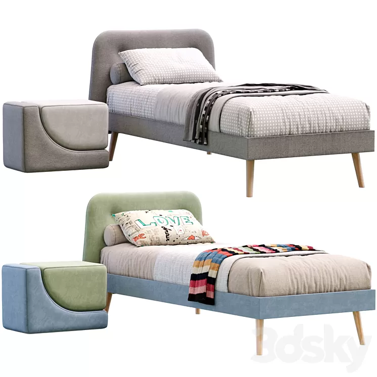 Cleo Single Bed By Nidi 3D Model