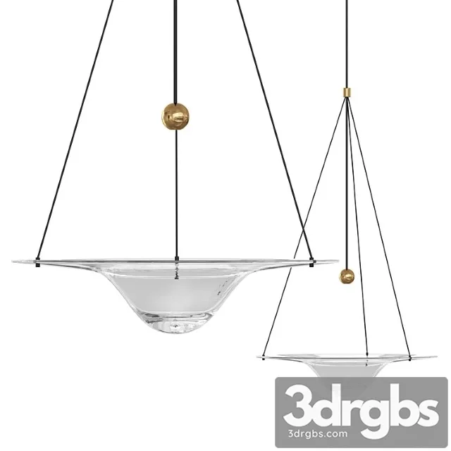 Clepsydra glass chandelier 3D Model Download