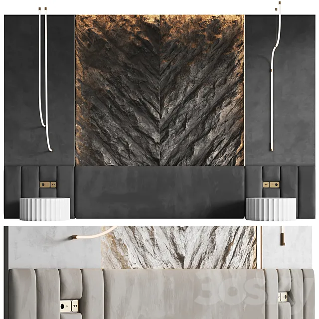 Cliff headboard 3DModel