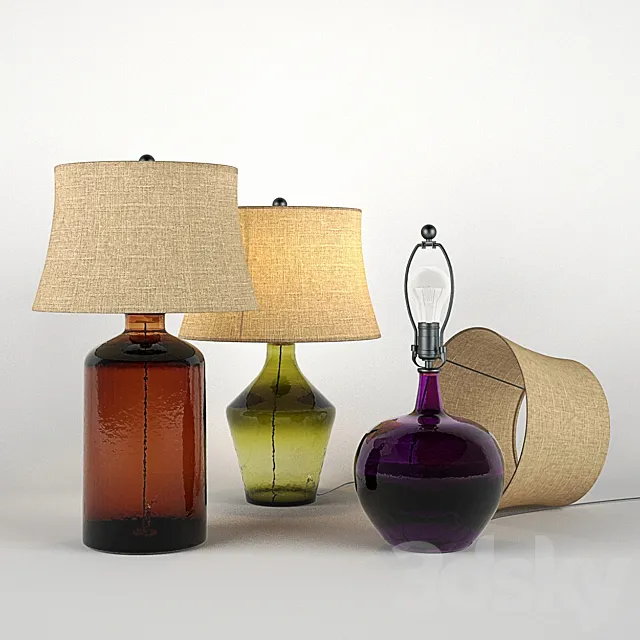 Clift Glass Table Lamp 3DModel