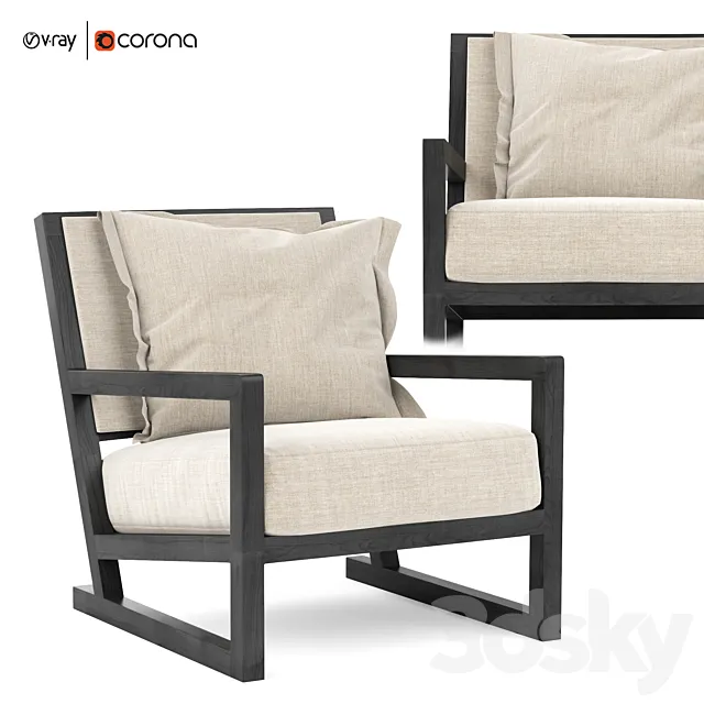 Clio Maxalto Armchair B&B Italia 3D Model