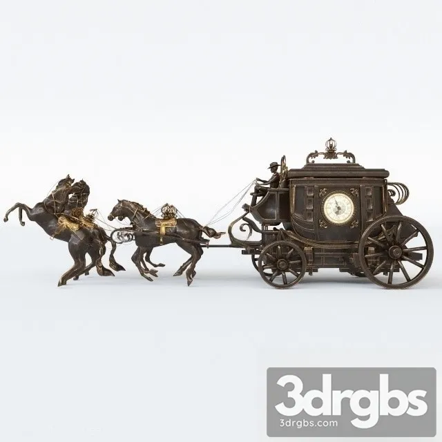 Clock Coach clock 3D Model Free