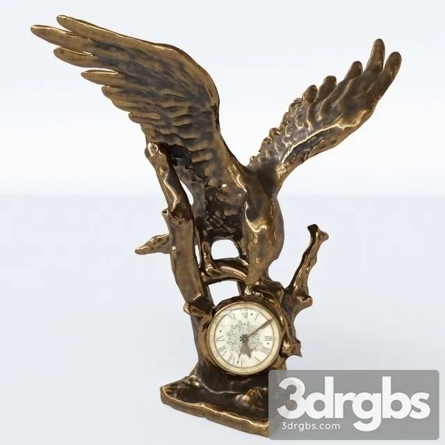 Clock Eagle clock 3D Model Free