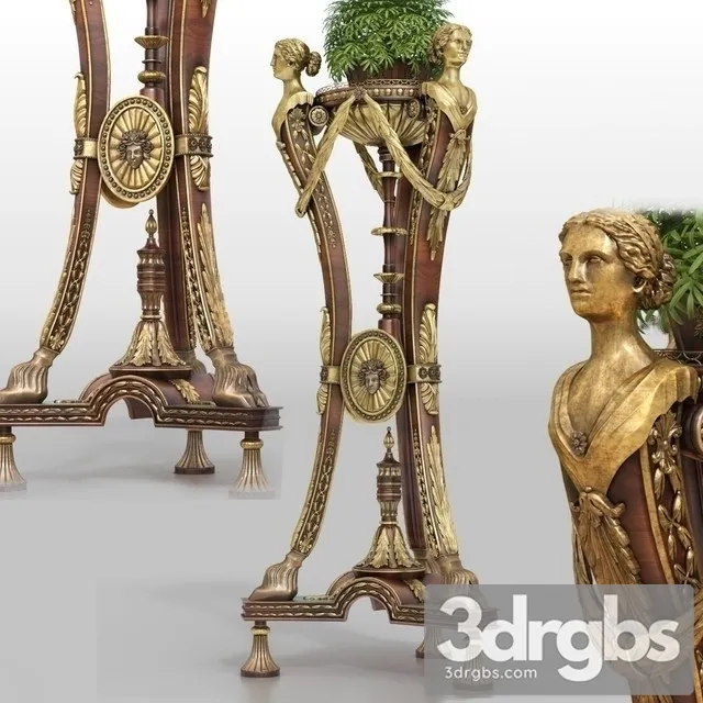 Clock Gueridon George III 3D Model Free