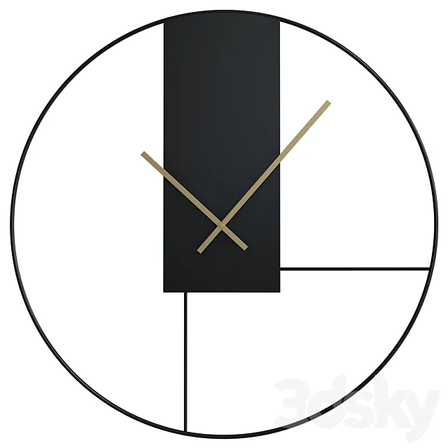Clock outline 3DModel