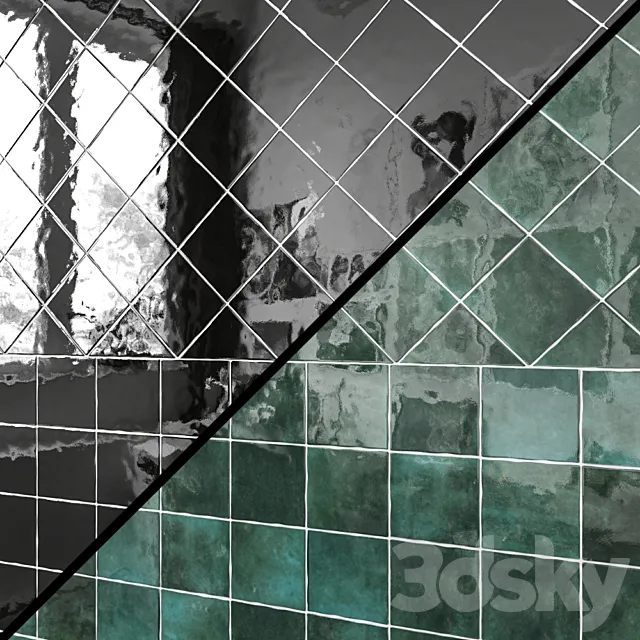 Cloe 5 "x 5" Ceramic Field Tile 3D Model