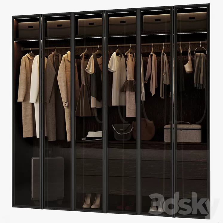 Closed wardrobe 3D Model Free
