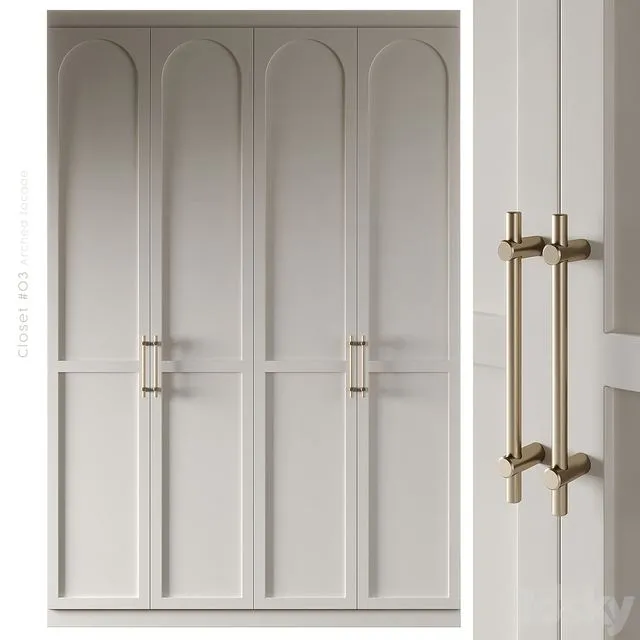 Closet n03 - Arched facade 3D Model