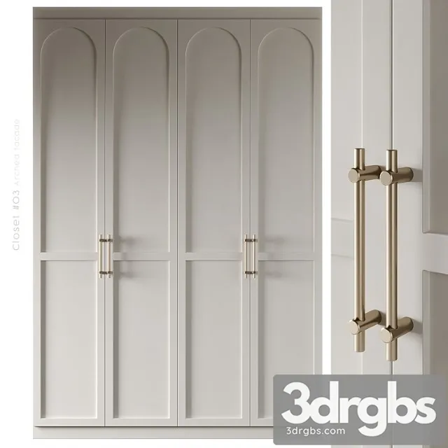 Closet N03 Arched Facade 3D Model Free