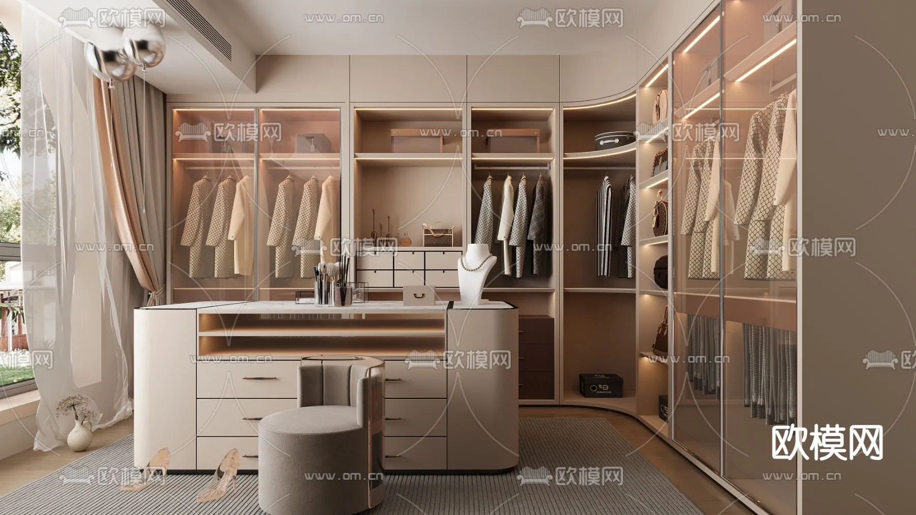 CLOSET ROOM - CORONA - 3D MODEL - 2287