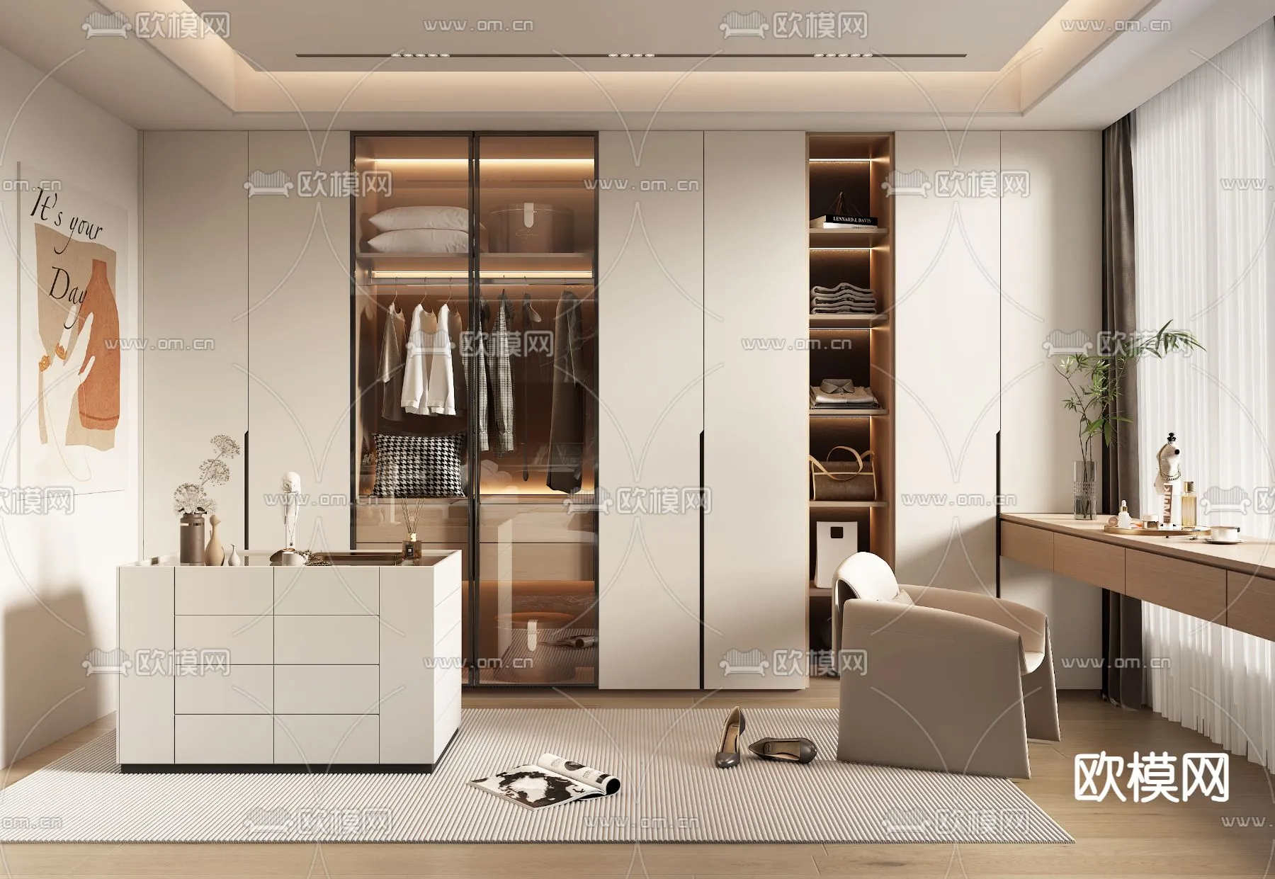 CLOSET ROOM - VRAY / CORONA - 3D MODEL - 2282