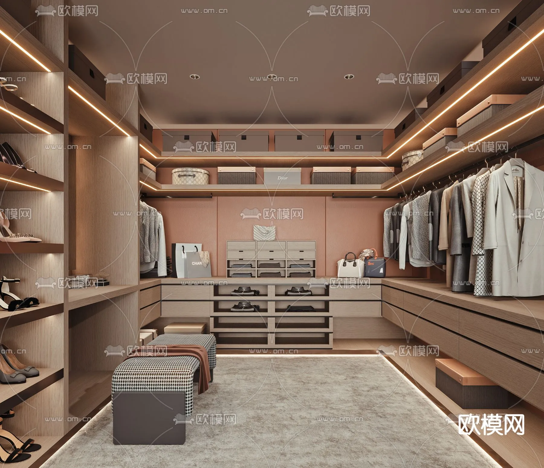 CLOSET ROOM - VRAY / CORONA - 3D MODEL - 2284