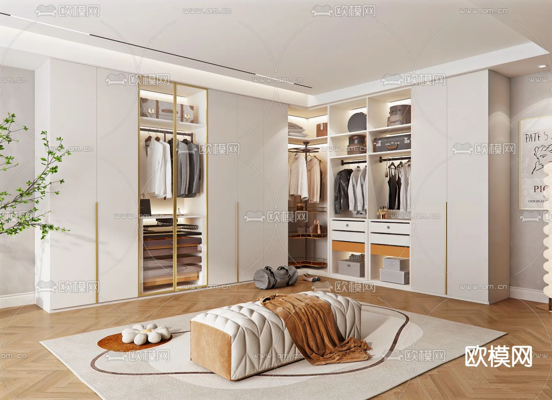 CLOSET ROOM - VRAY / CORONA - 3D MODEL - 2286