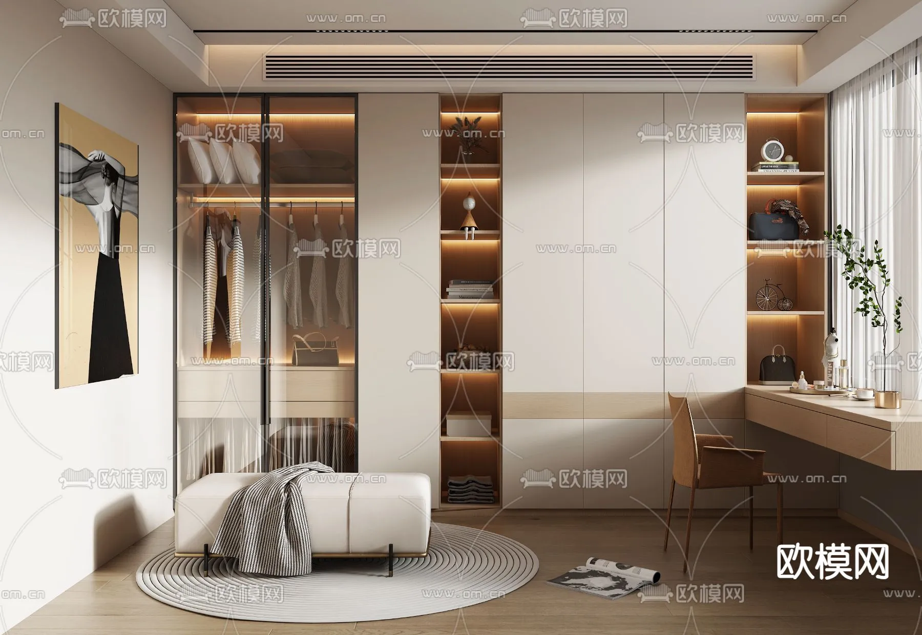 CLOSET ROOM - VRAY / CORONA - 3D MODEL - 2340