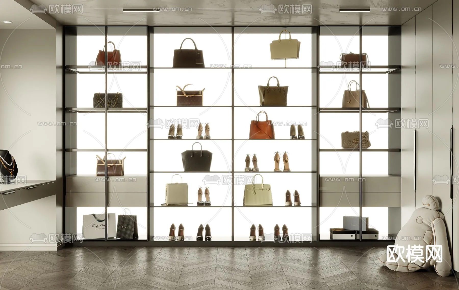 CLOSET ROOM - VRAY / CORONA - 3D MODEL - 2347