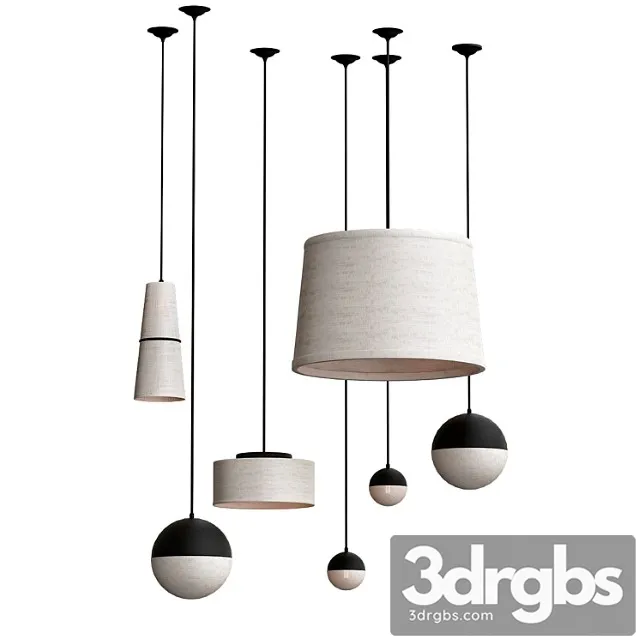 Cloth Pendant Lamps 1 3D Model Free