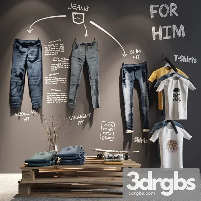 Cloth store display col1 3D Model Free