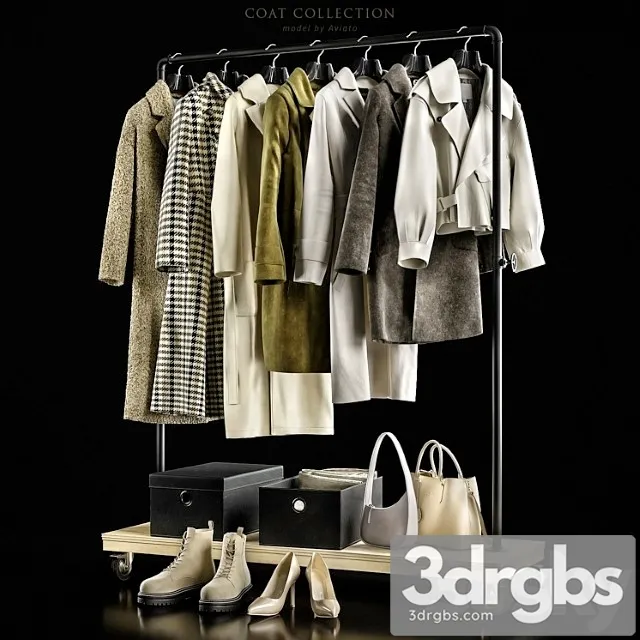 Clothes Coat Collection 3D Model Free