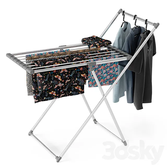 Clothes dryer with filling 3D Model