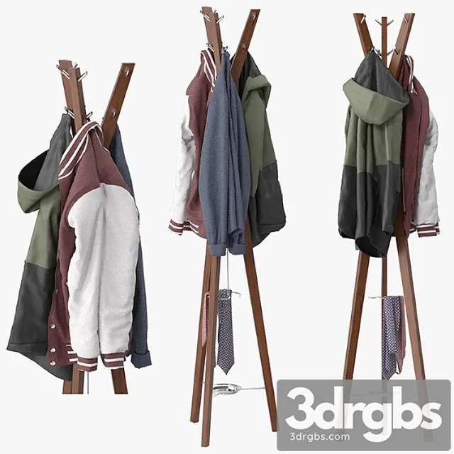 Clothes Hanny coat stand 3D Model Free