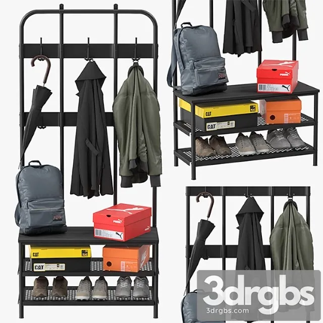 Clothes Ikea pinnig coat rack 3D Model Free