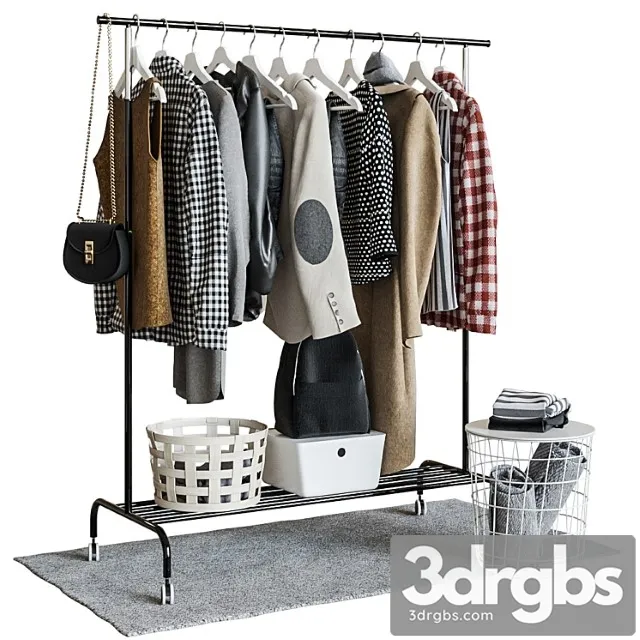 Clothes Ikea rigga floor hanger 3D Model Free