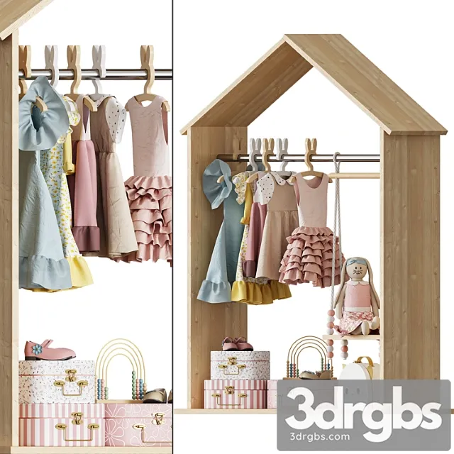 Clothes Kids clothes set 3D Model Free