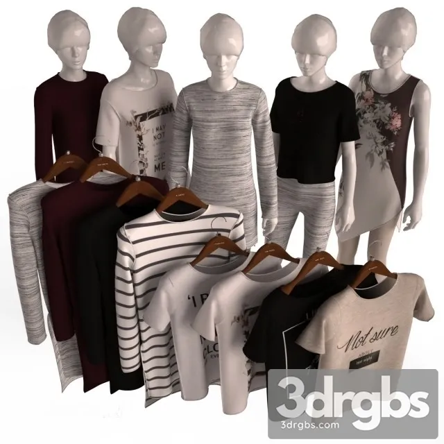 Clothes Kids Set 01 3D Model Free