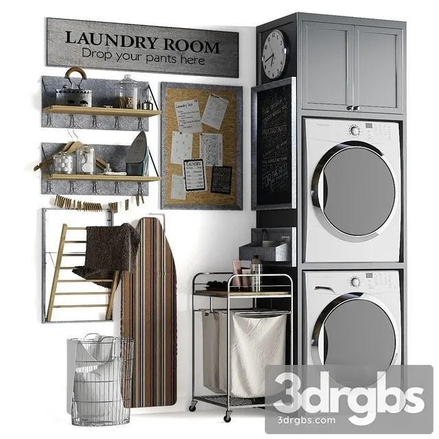 Clothes Laundry Decor 3D Model Free