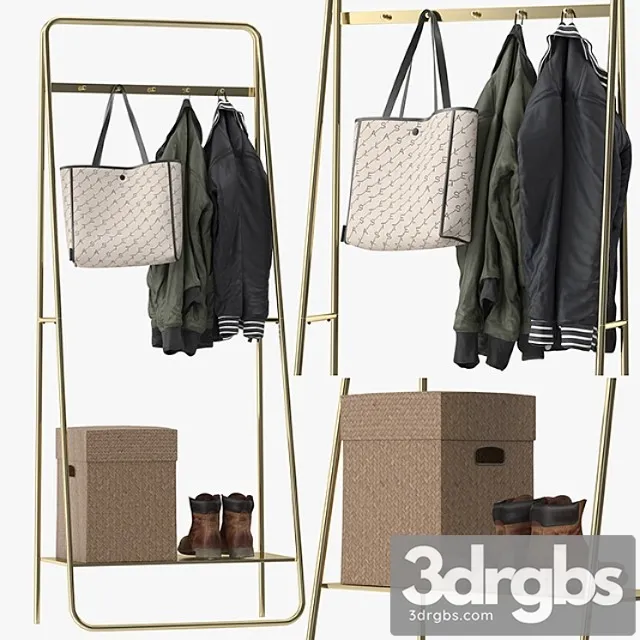 Clothes Nordal coat rack line 3D Model Free