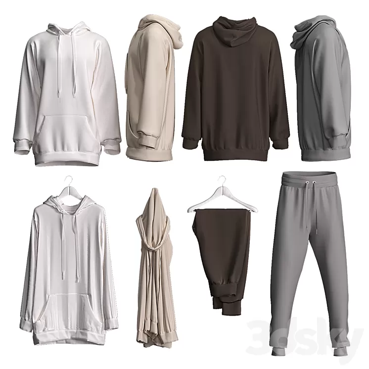 Clothes set 2 3D Model Free Download