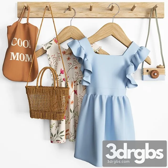 Clothes Set Ti01 3D Model Free