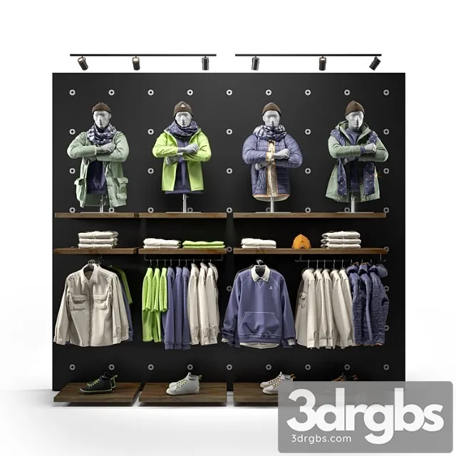 Clothes shop outdoor clothing 01 3D Model Free
