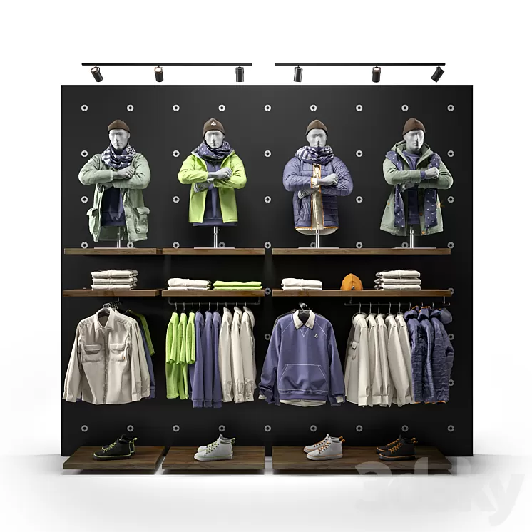 clothes shop outdoor clothing 01 3D Model Free