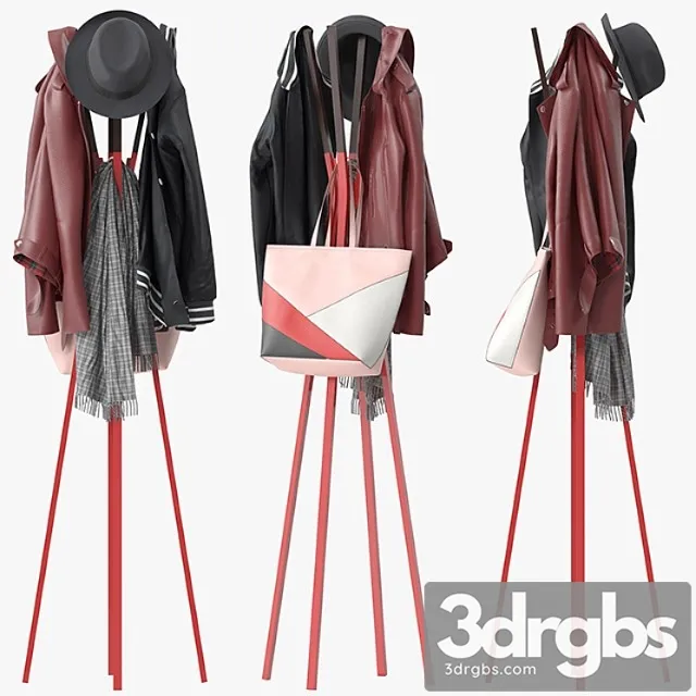 Clothes Splash coat rack 3D Model Free