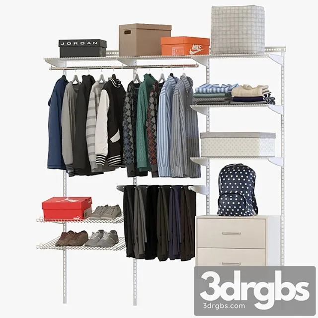 Clothes Storage system clothes 3D Model Free