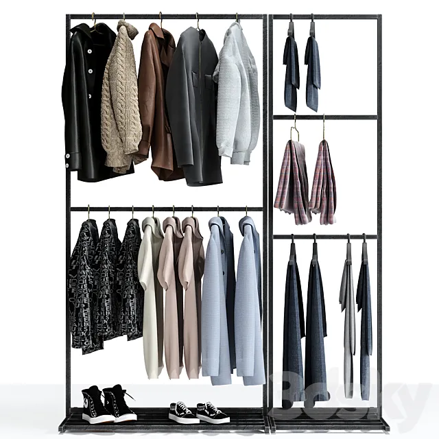 Clothes store hanger 3DModel