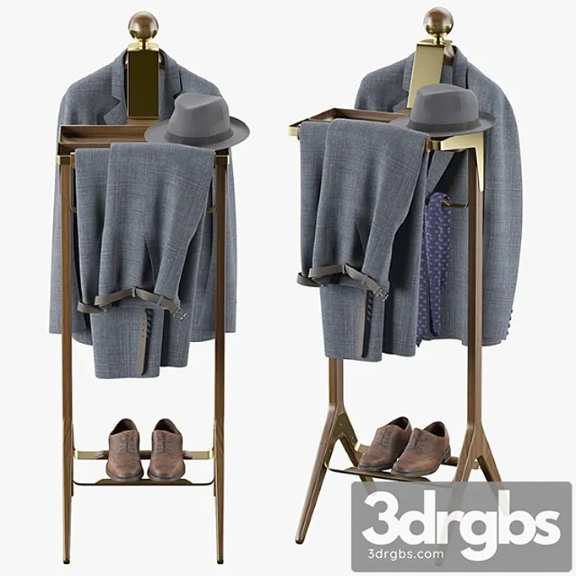 Clothes The classical valet stand 3D Model Free