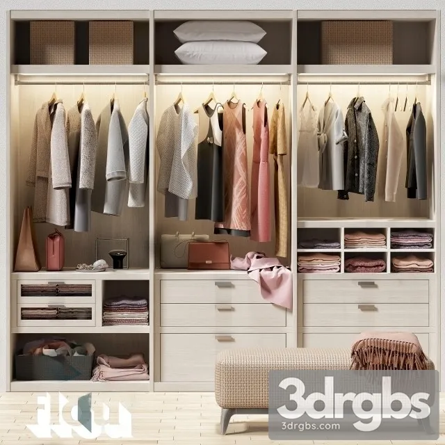 Clothes Wardrobe 03 3D Model Free