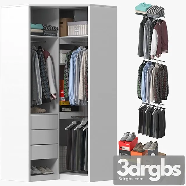 Clothes Wardrobe 2 3D Model Free