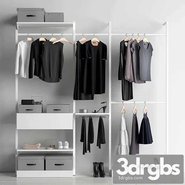 Clothes Wardrobe 3 3D Model Free