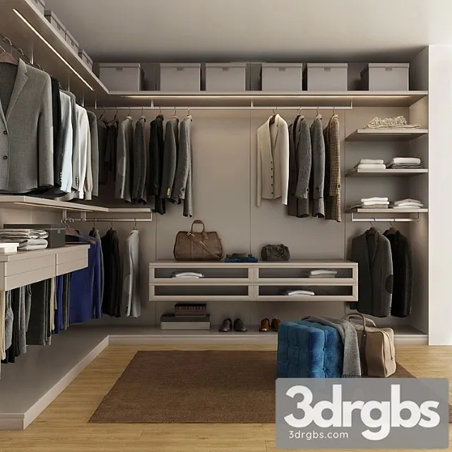 Clothes Wardrobe M 9 3D Model Free