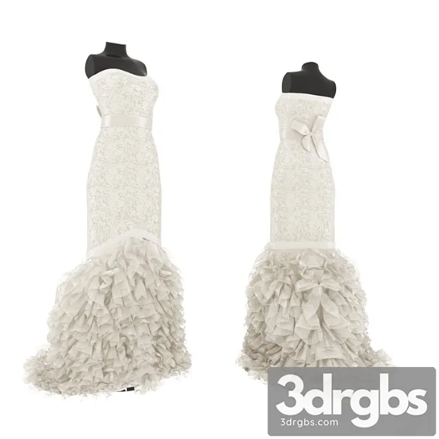 Clothes Wedding dress 3D Model Free