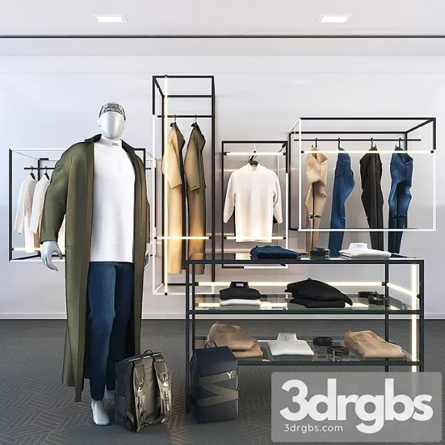 Clothing and accessories for the store 3D Model Free