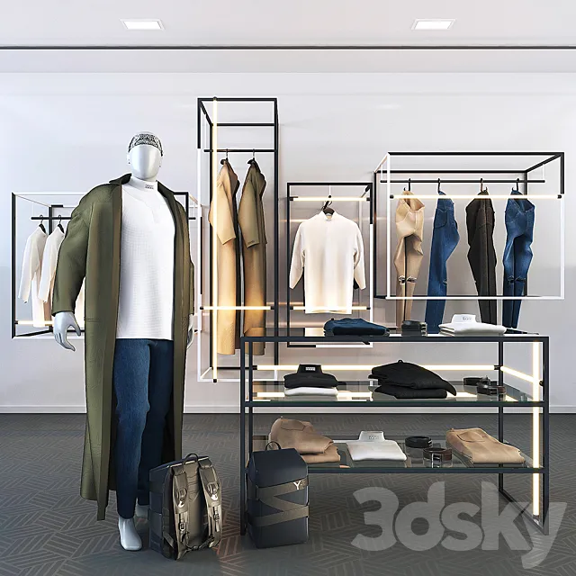Clothing and accessories for the store 3DModel