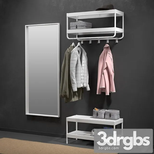 Clothing in the hallway and set ikea makkaper 2 3D Model Free